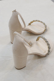 Whitney Beige Glitter Heel