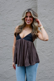 Trixie Tunic Black/Double Espresso FP