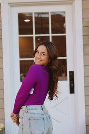 Meg Seamless Longsleeve Bodysuit Grape Juice FP