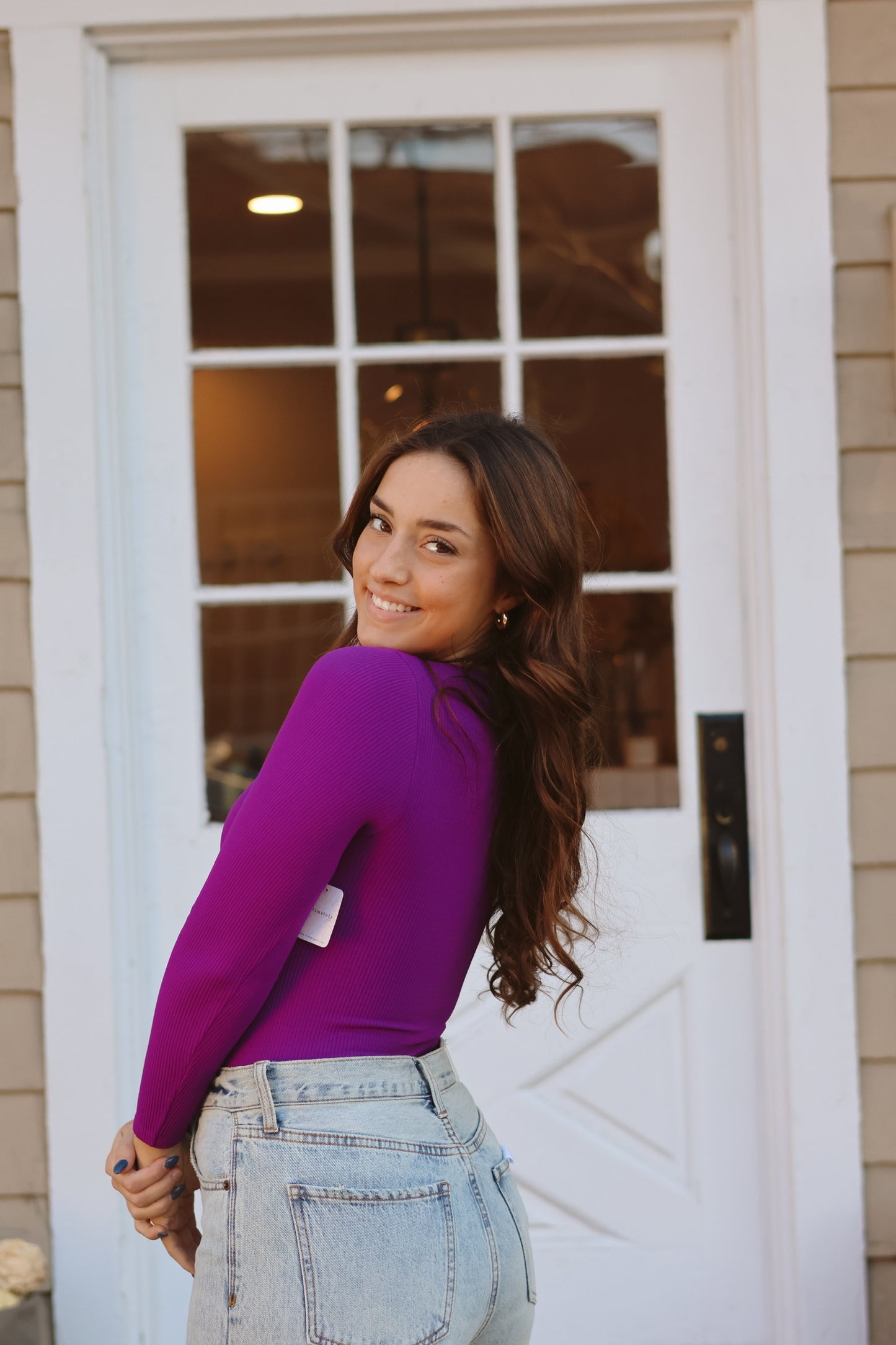 Meg Seamless Longsleeve Bodysuit Grape Juice FP