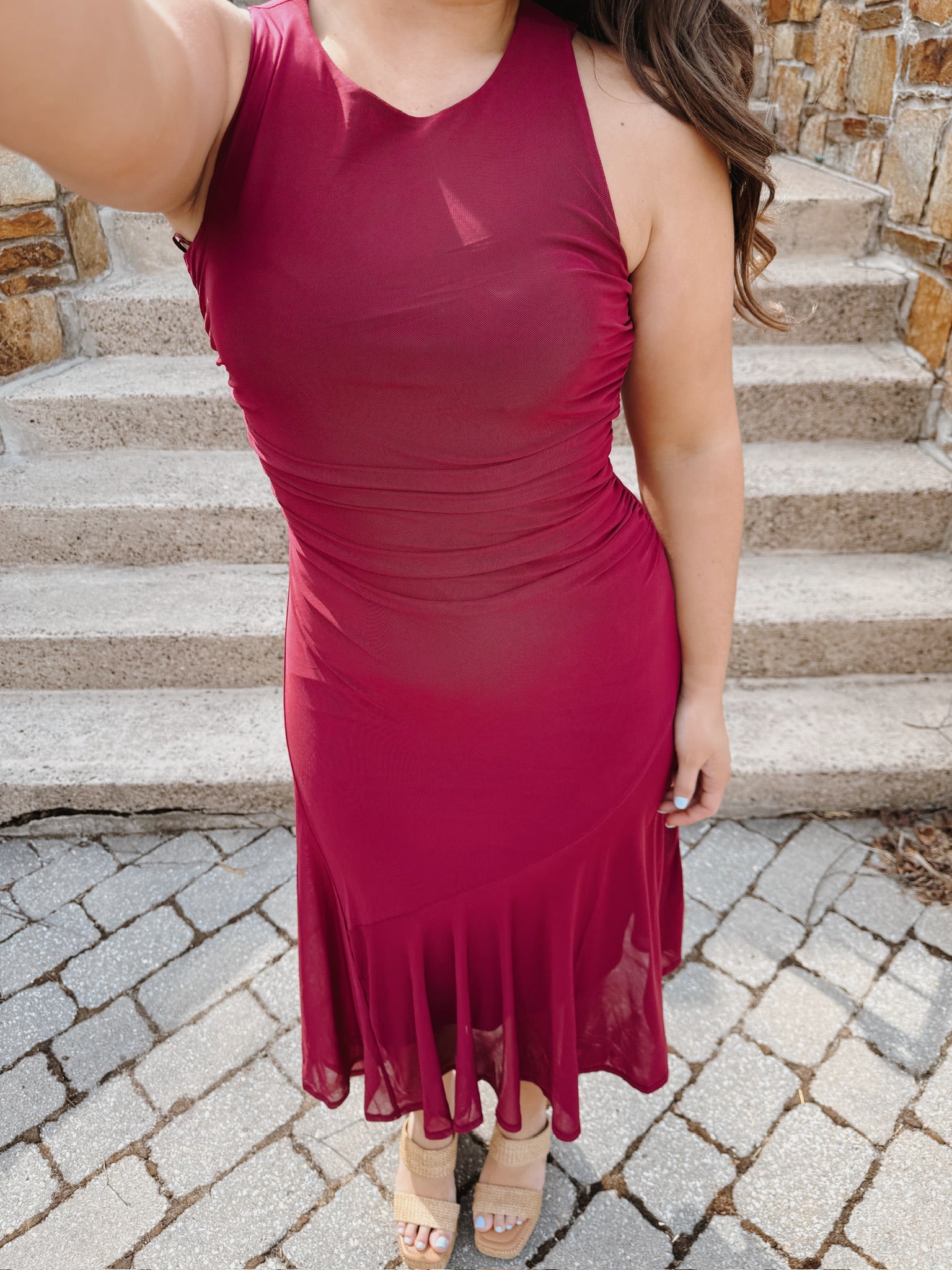 Laney Dress Beet Red