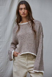 Sophia Sweater Mocha/Ivory