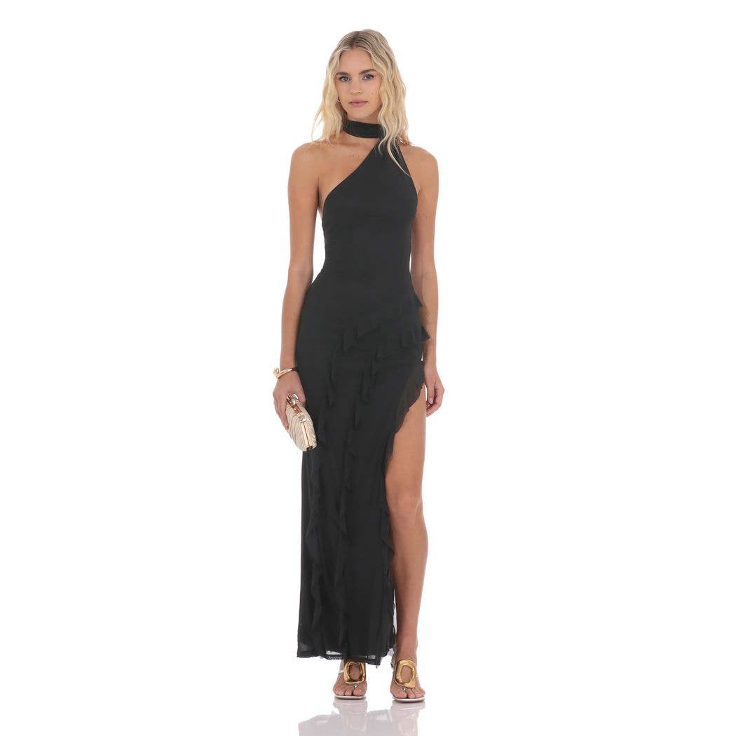 goth black dress Elegant Goth Black Floral - Mesh/Lace Dress