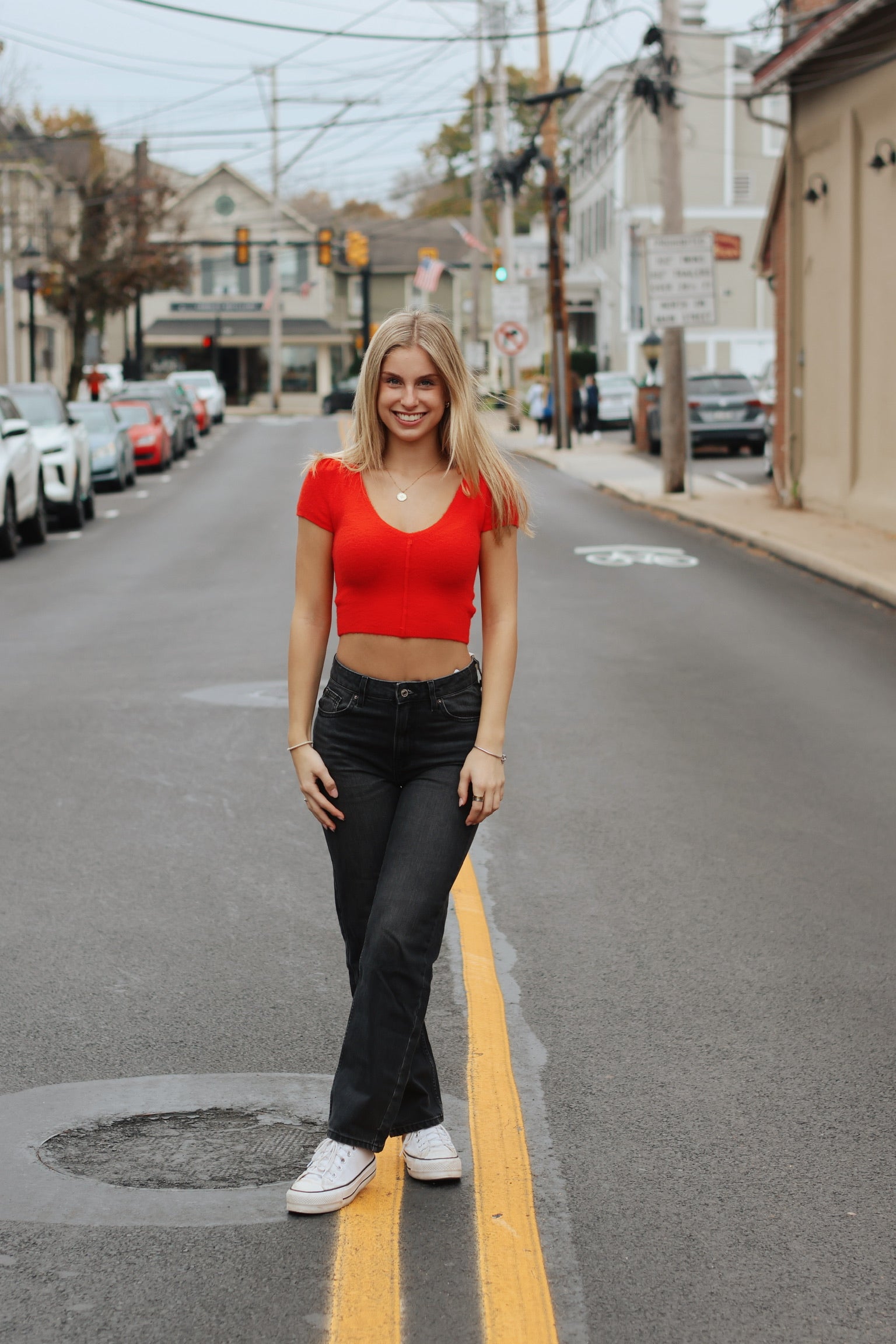 Keep Me Warm Crop Top Red Pop