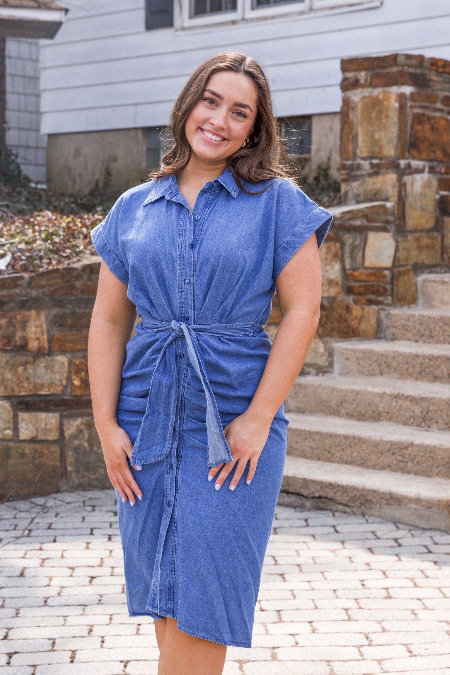 Tori Midi Dress Chambray