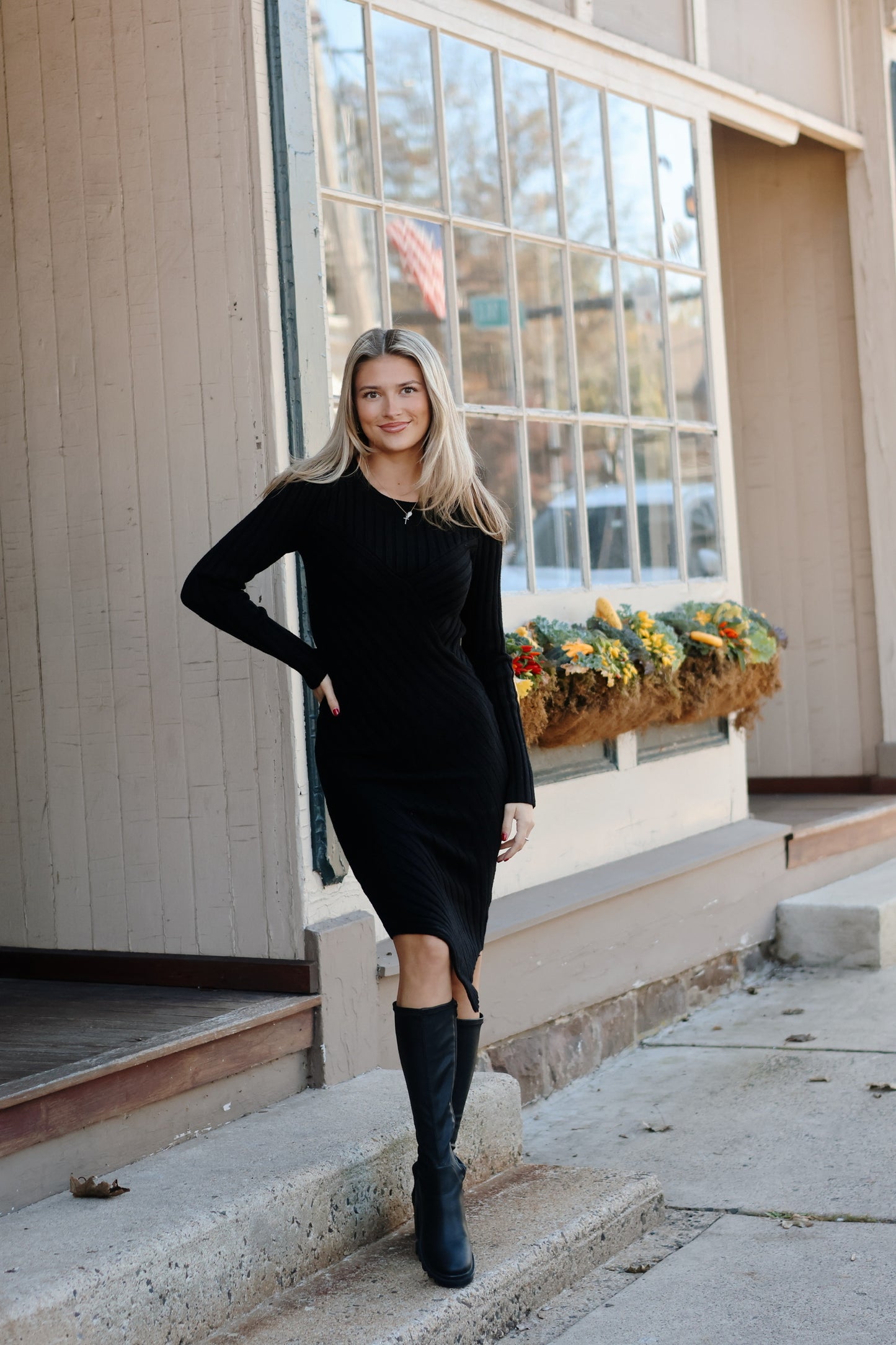 Serina Knit Dress Black