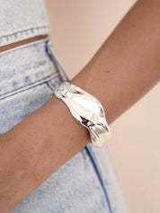 Wavy Days Cuff: 18k Gold Plated / One Size
