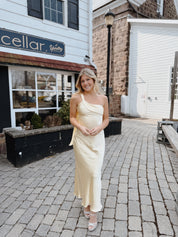 Over You One Shoulder Maxi Yellow
