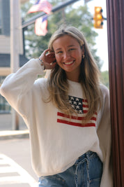 Home of the Free Sweater Ivory