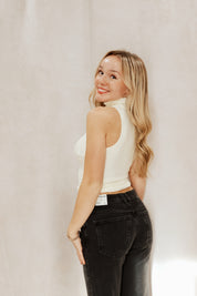 Always Ready Seamless Turtleneck Tank Ivory FP