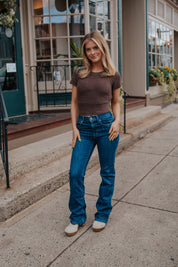 Bree Bow Top Chocolate Brown