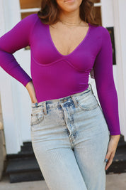 Meg Seamless Longsleeve Bodysuit Grape Juice FP