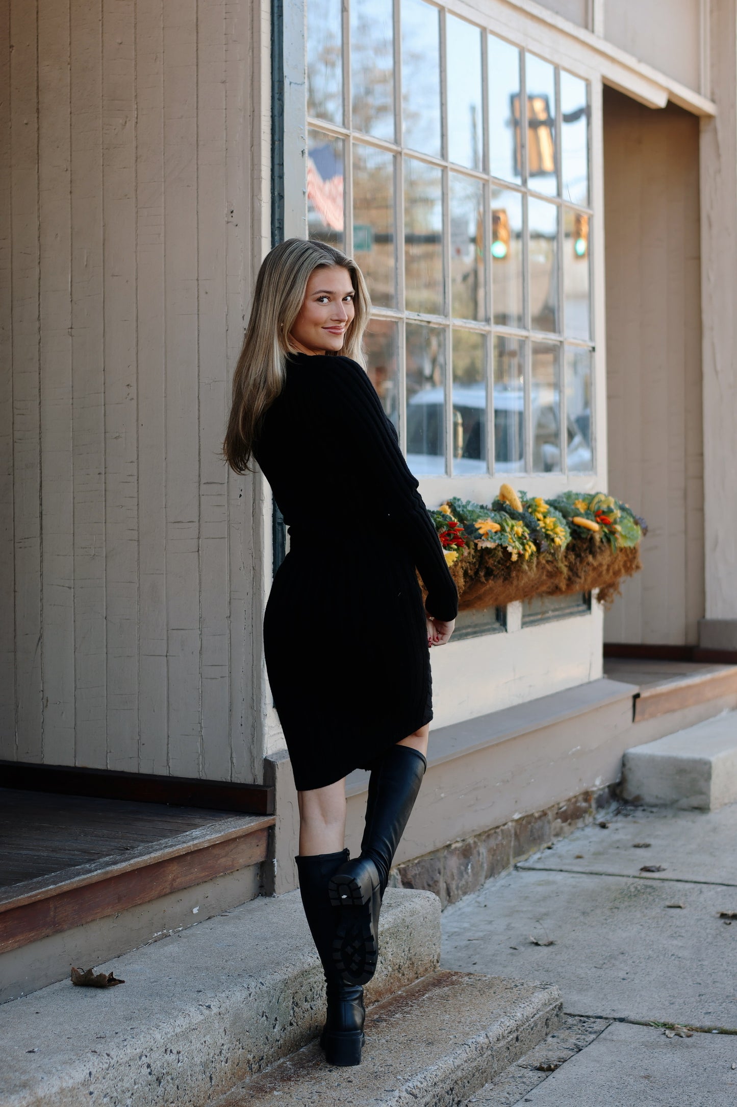 Serina Knit Dress Black