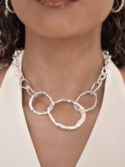 Interlocking Golden Chain Necklace: 18k Gold Plated / One Size