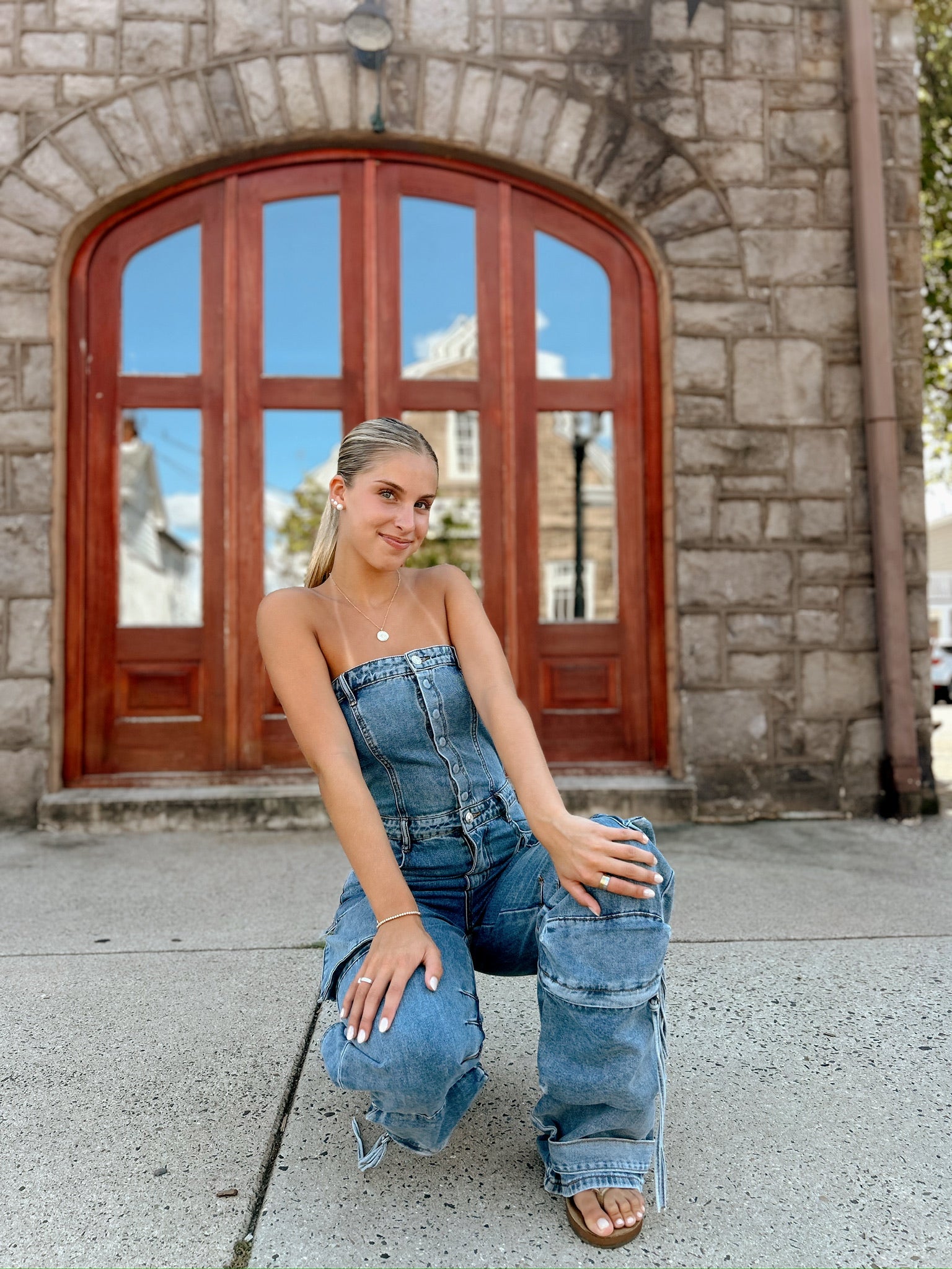 Zara Denim Jumpsuit