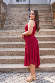 Laney Dress Beet Red