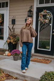 Chanley Sweater Top Mocha