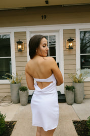 Zinnia Strapless Mini White