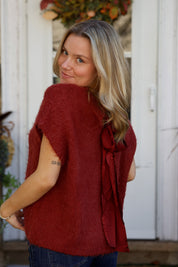 Mohair Sweater Vest Marsala