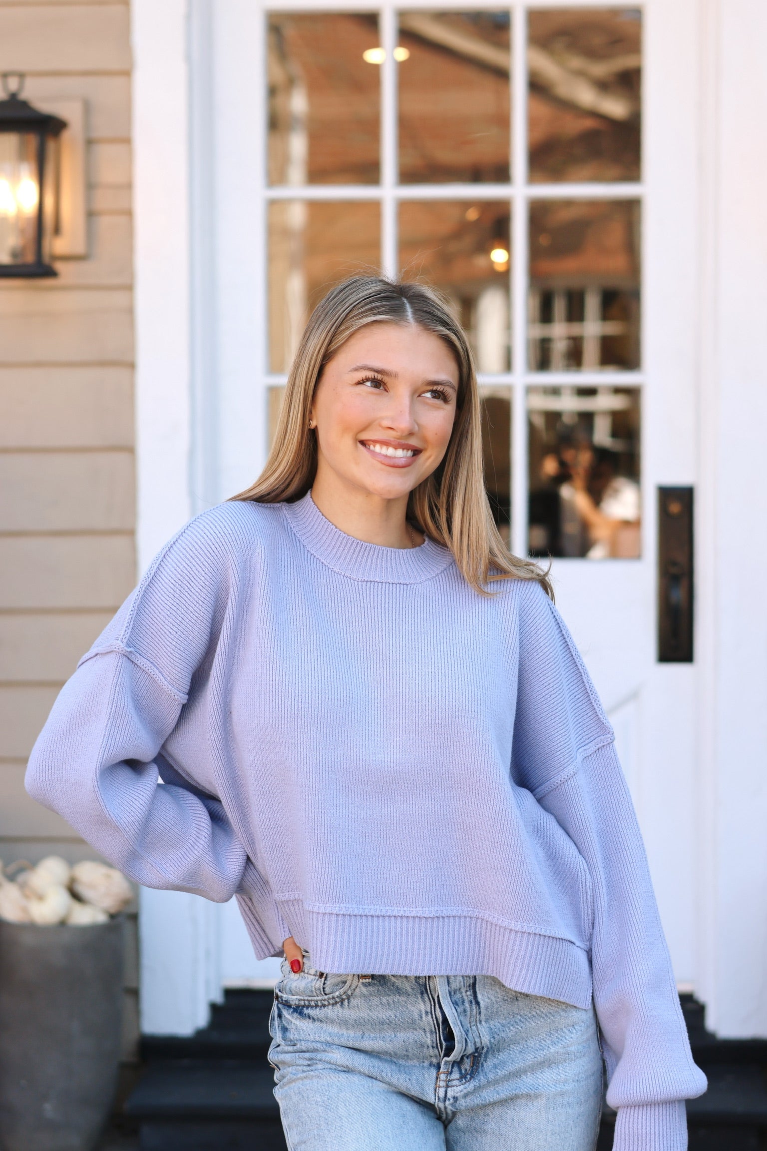 Can't Live Without CROP Blue Lavender