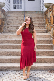 Laney Dress Beet Red