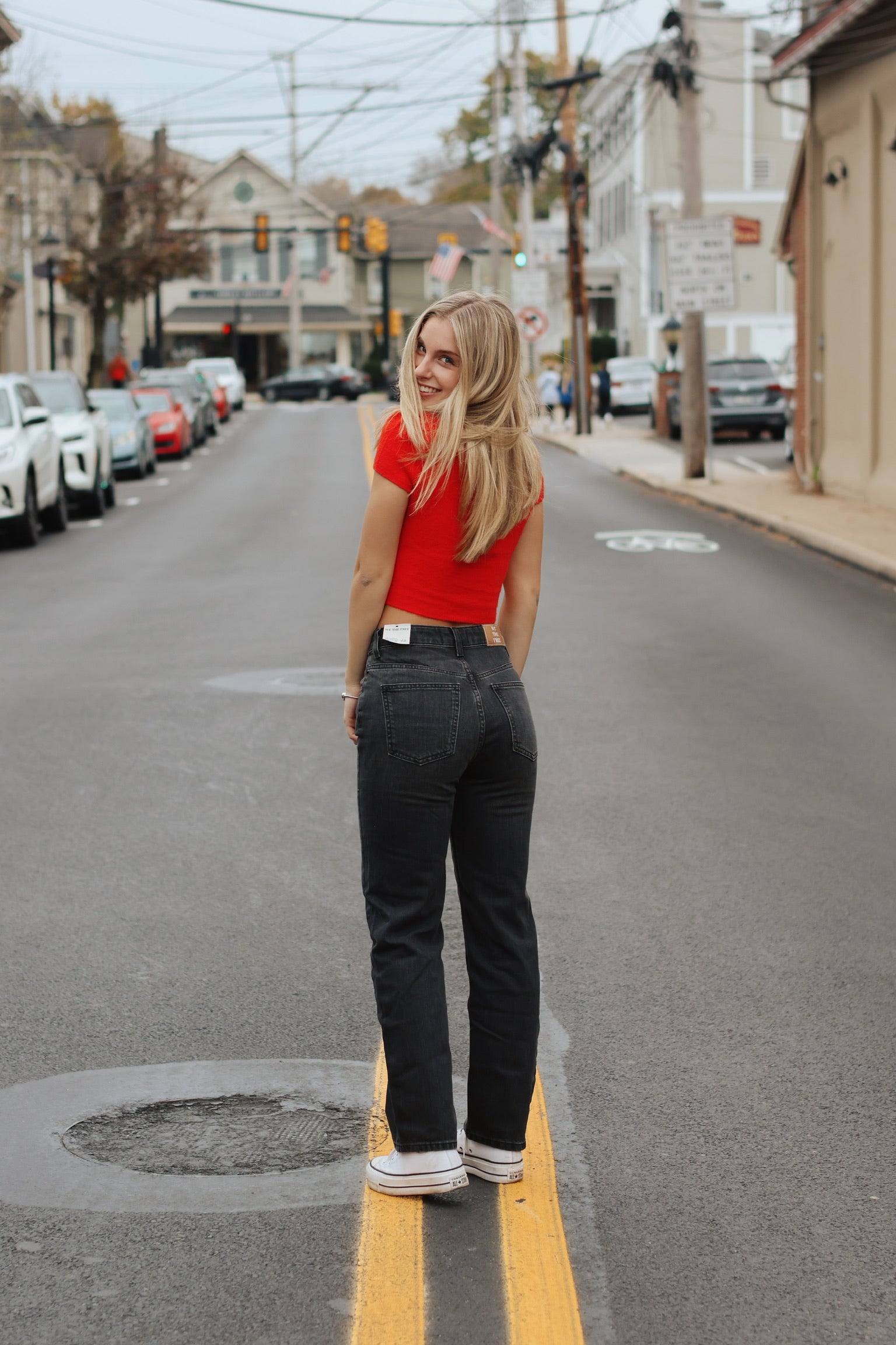 Keep Me Warm Crop Top Red Pop