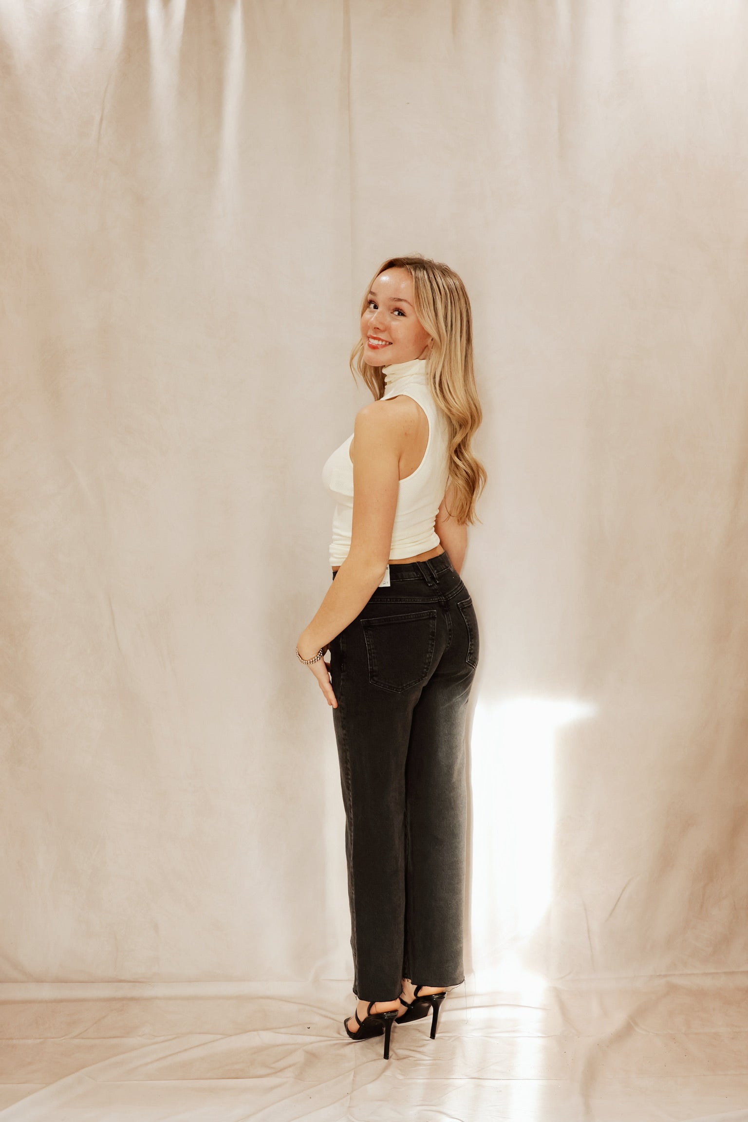Always Ready Seamless Turtleneck Tank Ivory FP
