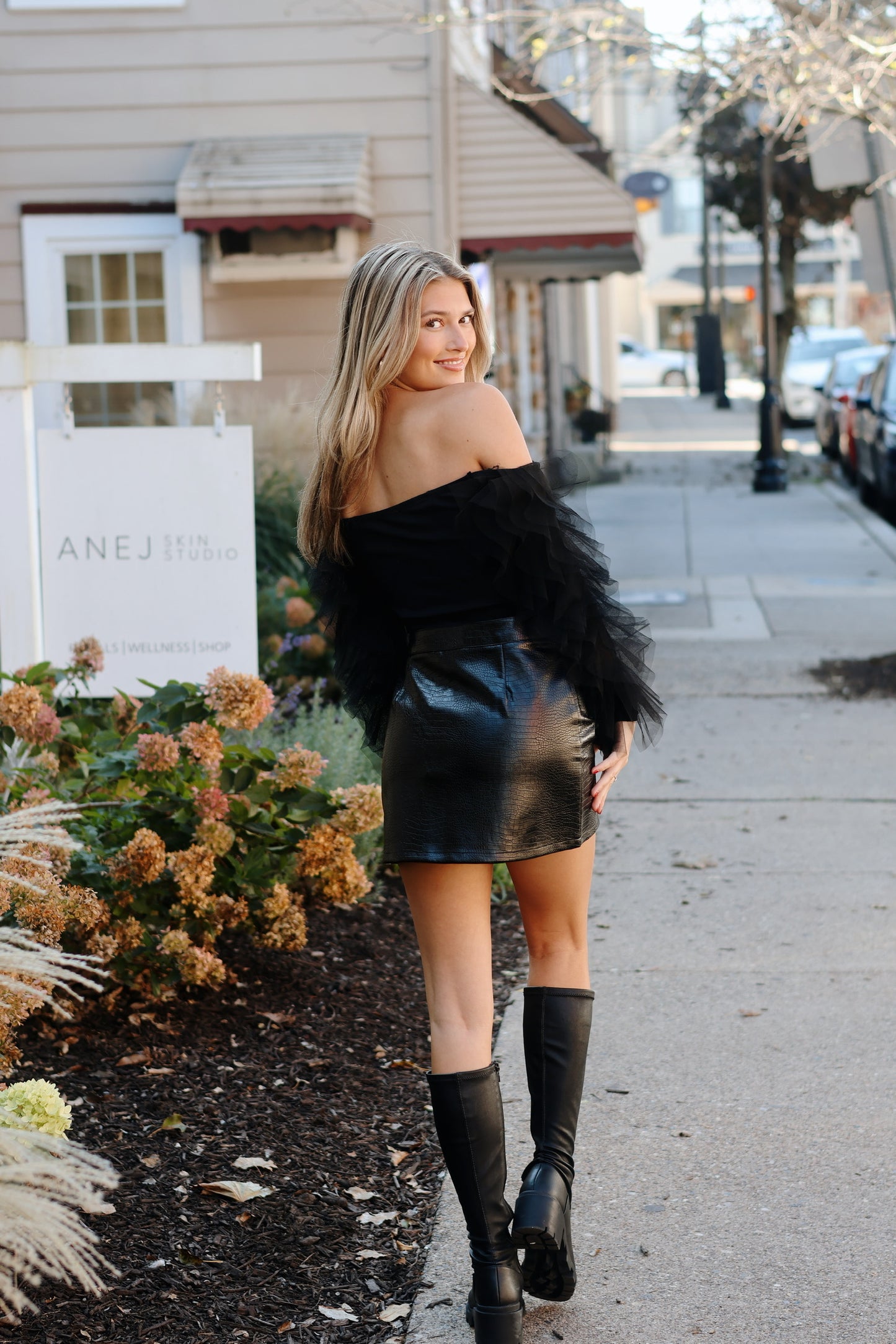 Cameron Skirt Black Python