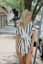 Tori Romper Cream Stripe