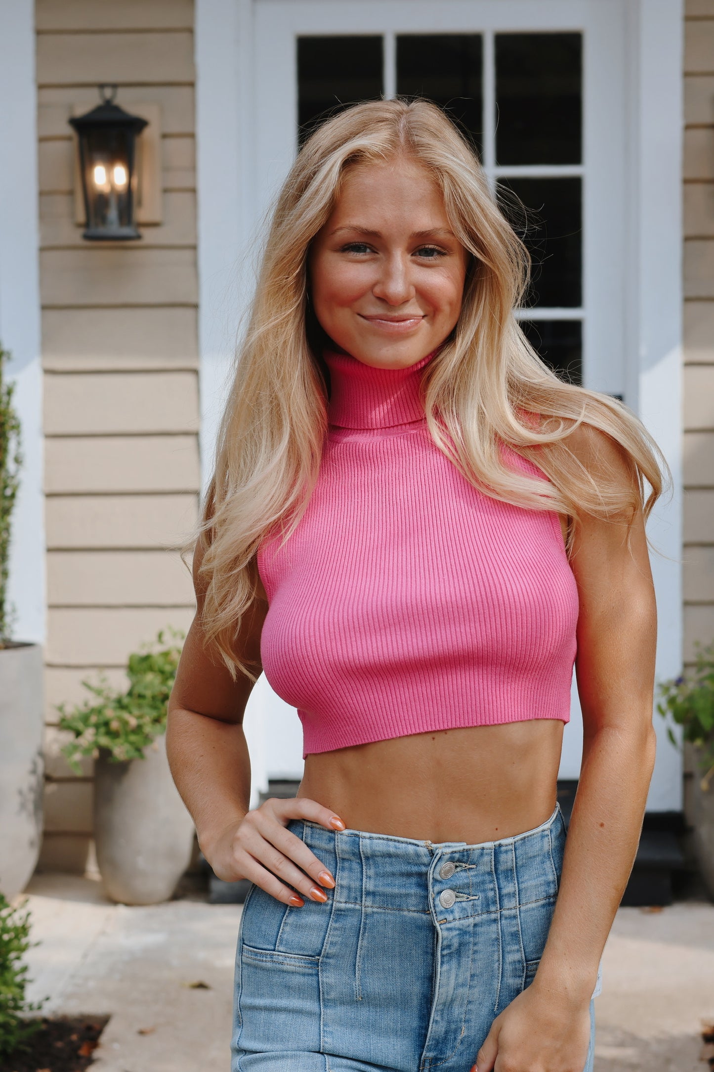 Tyra Turtleneck Sweater Pink