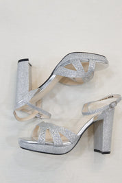 Ava Silver Glitter Heel