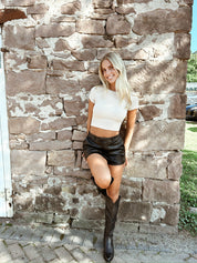 Wild Side Leather Boots Black