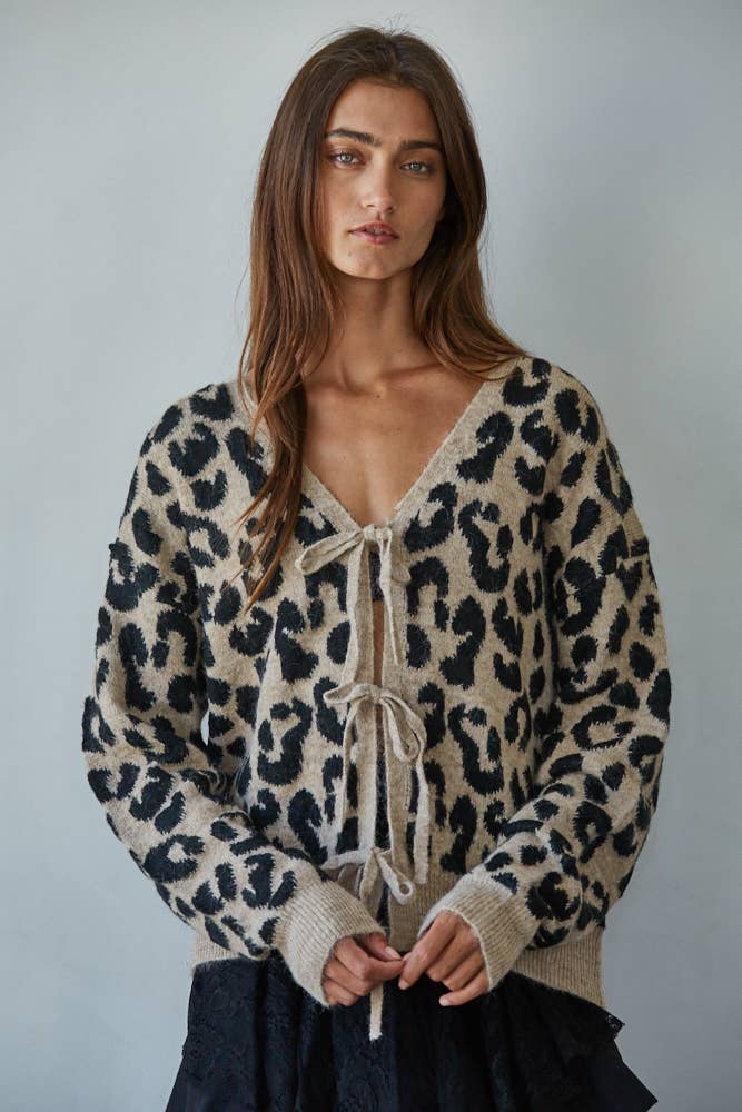 Celeste Cheetah Knit Cardigan