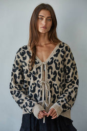 Celeste Cheetah Knit Cardigan