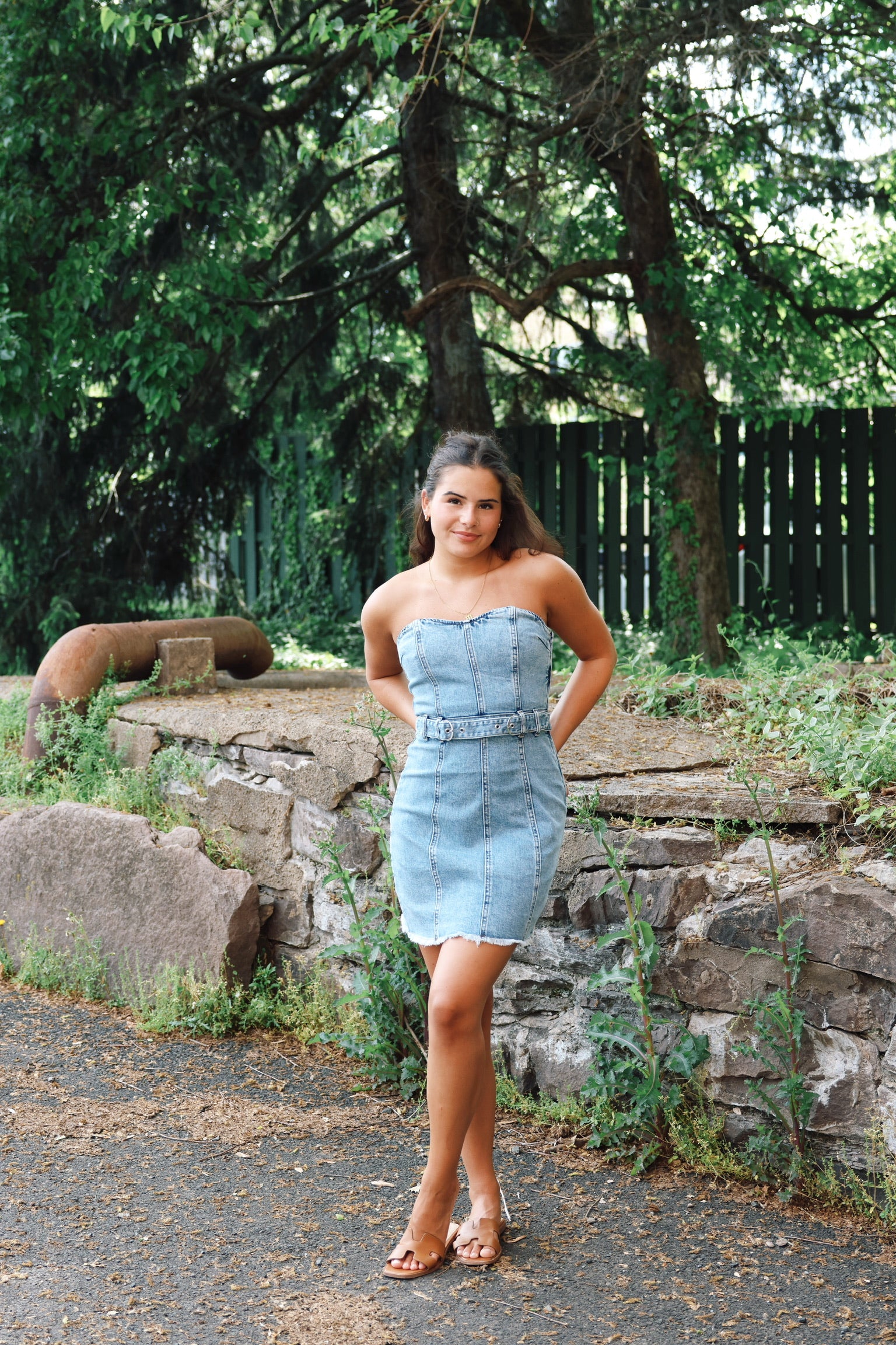 Matilda Strapless Denim Mini Dress