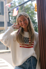 Home of the Free Sweater Ivory