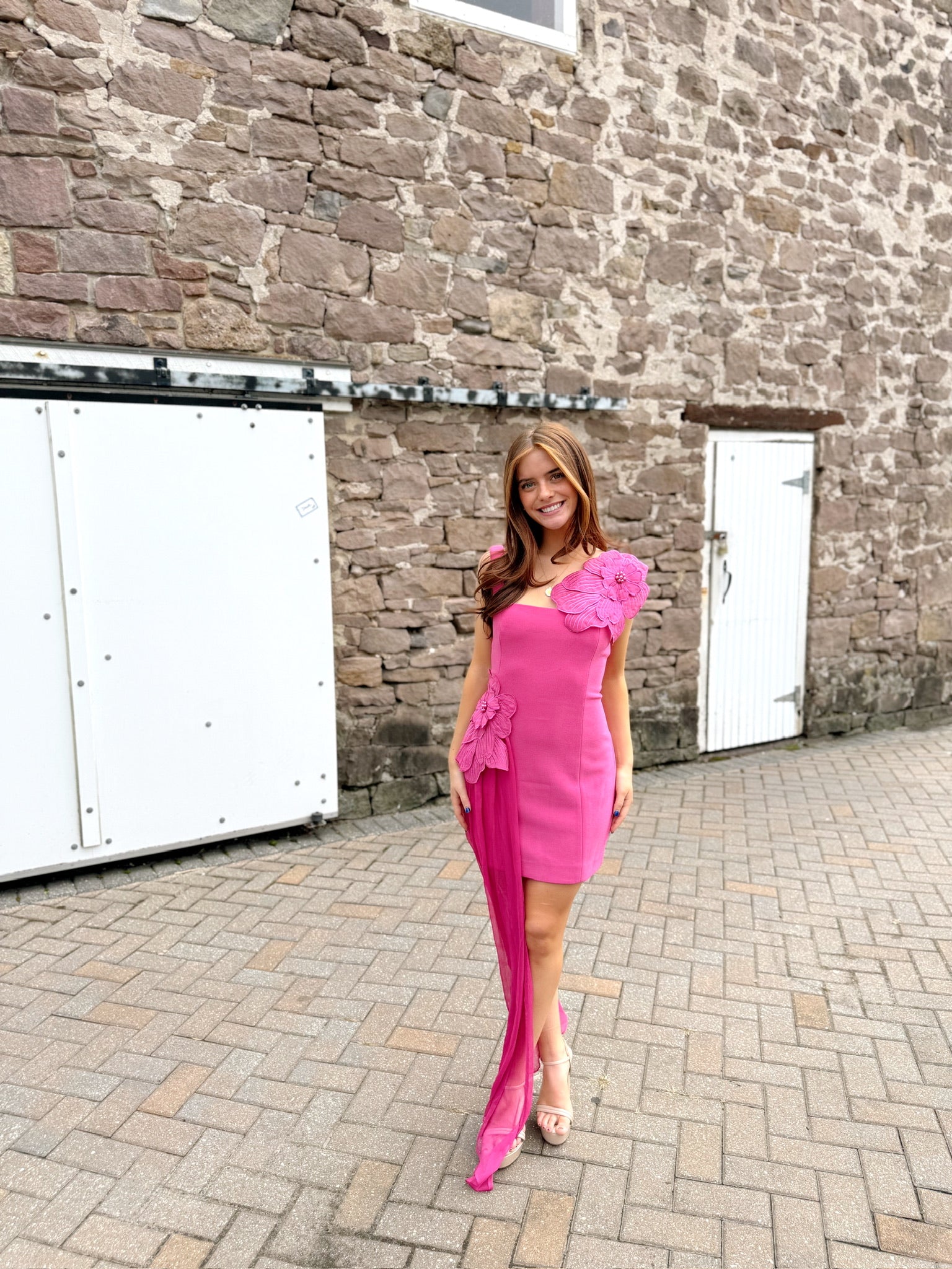 Janelle Party Mini Dress In Pink by Elliatt