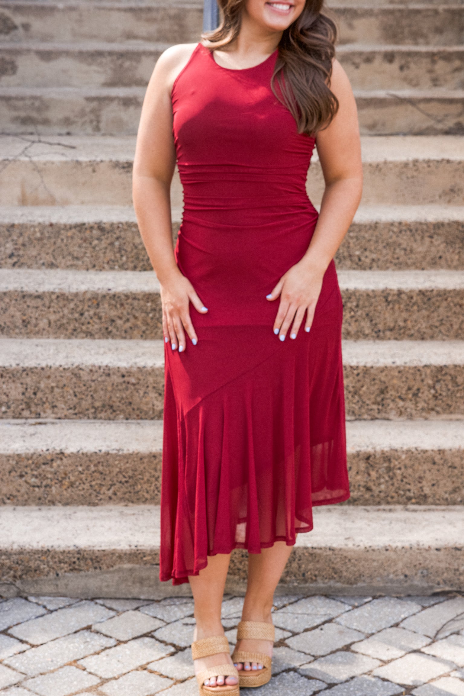 Laney Dress Beet Red