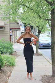 Lace Lies Maxi Black