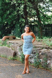 Matilda Strapless Denim Mini Dress