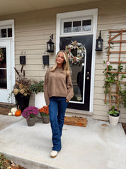 Chanley Sweater Top Mocha