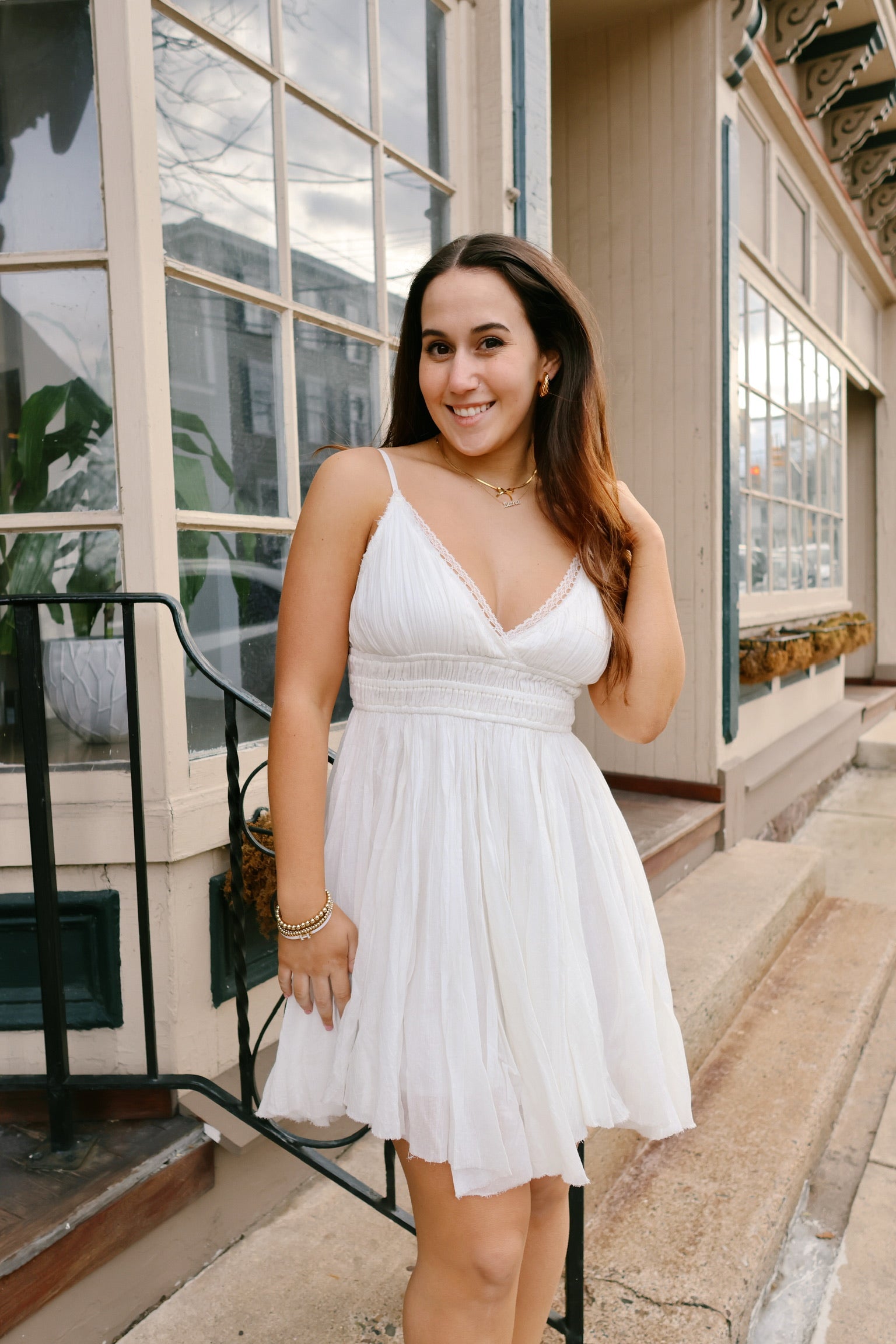 Delia Slip Dress FP White