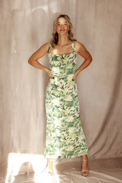 Georgia Cocktail Maxi Dress In Green By Elliatt