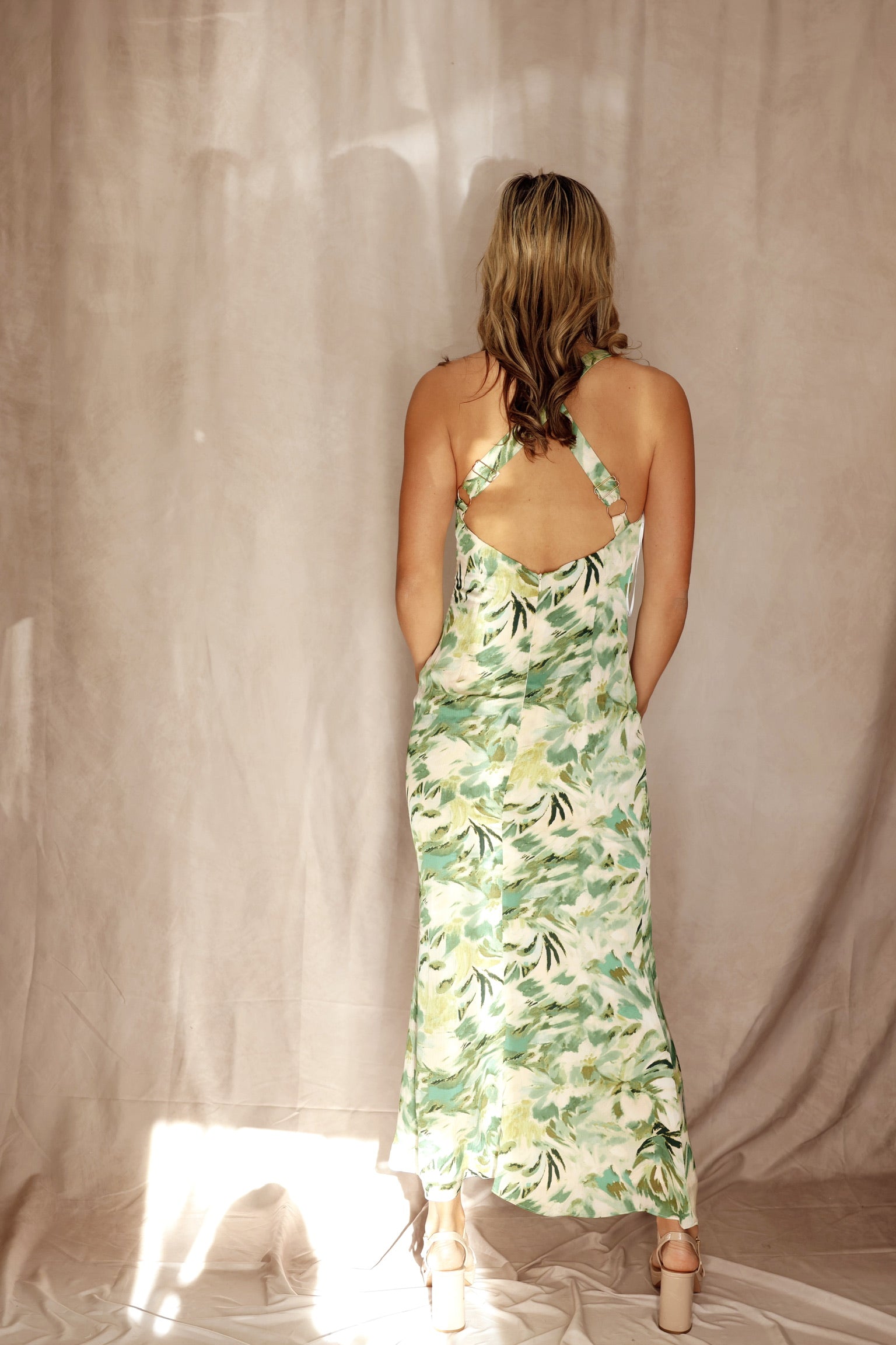 Georgia Cocktail Maxi Dress In Green By Elliatt