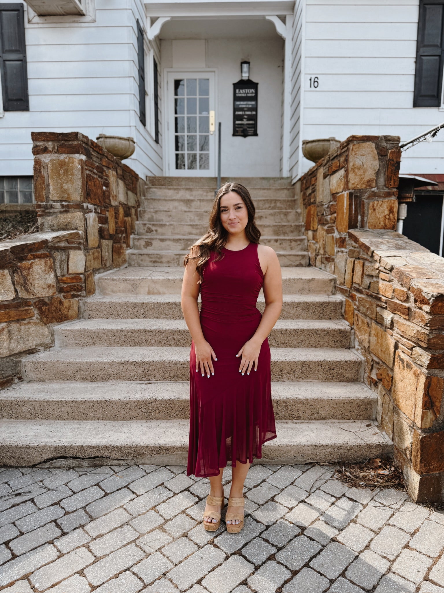 Laney Dress Beet Red