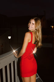 Emma Eventwear Mini Dress In Red