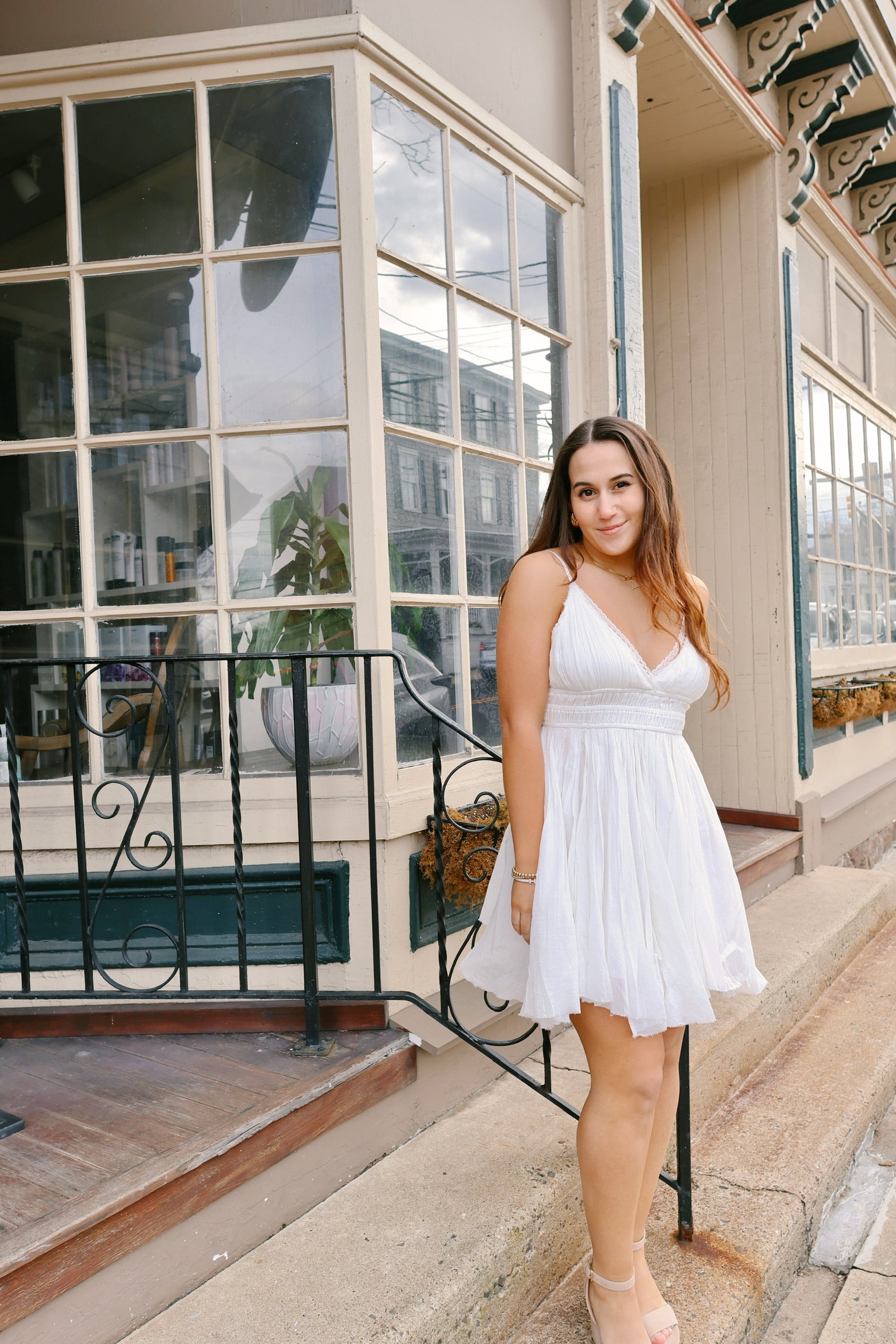 Delia Slip Dress FP White