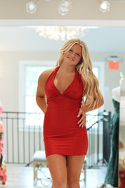 Bailey Mini Dress Dark Red