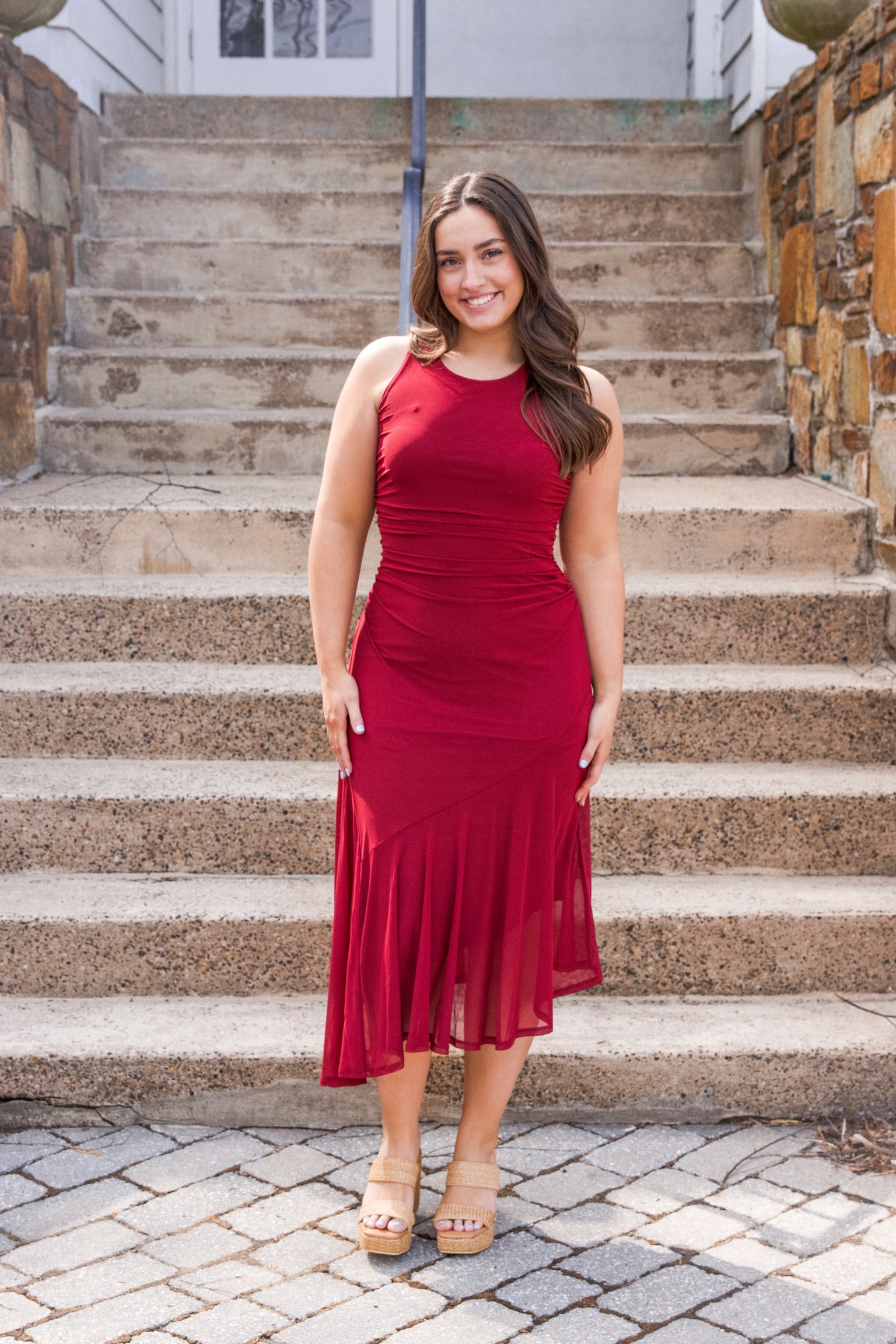 Laney Dress Beet Red