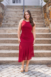 Laney Dress Beet Red